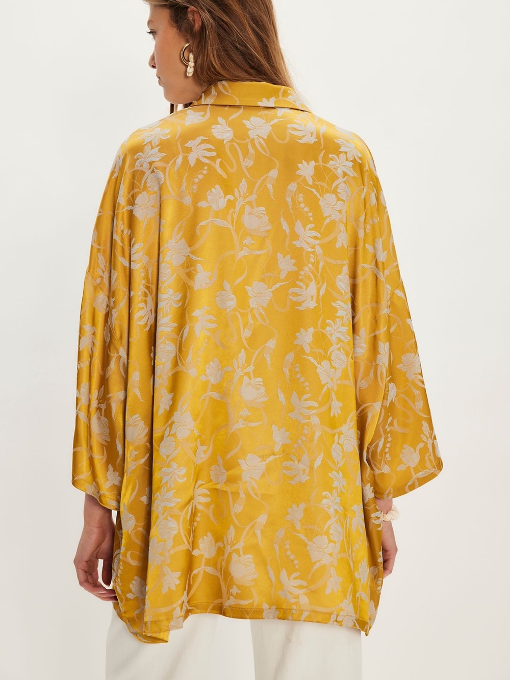 NWOT Ciao Ciao Free People Vacation Tramonto Floral Satin Shirt